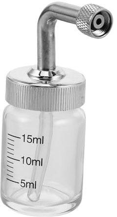 WRITWAA Airbrush Paint Storage Jar Oxygen Insulation Accessory Humidifier Glass Bottle Metal Lid