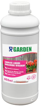 R’GARDEN | Engrais Liquide organique Bambous & Graminées | Action longue durée, sol enrichi & reprise vigoureuse | UAB (Agriculture Biologique) | Conditionné en France (Géranium)