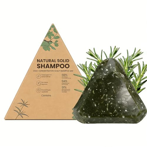Korean Scalp Revival Bar, rosmarin schampo bar för hårväxt, anti-håravfall, fast schampo, rosmarin vatten hår tvål för kvinnor och män (1 st)