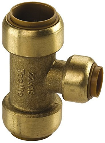 Kupfer Steckfitting Tectite T-Stück Mittelgang reduziert 35 mm x 28 mm x 35 mm, T130R