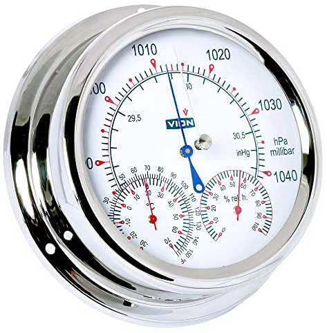 Delite A130bth Vion Wetterstation Edelstahl B x H 150 mm x 42 mm