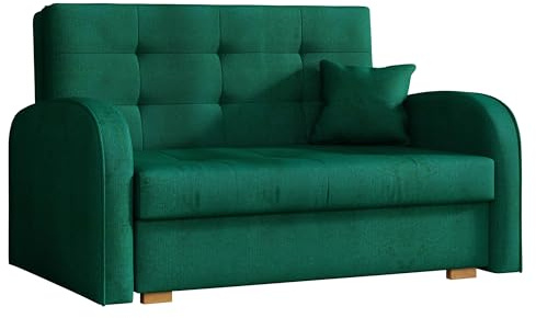 Mirjan24 Schlafsofa Viva Gold II mit Bettkasten, 2 Sitzer Polstersofa mit Schlaffunktion inkl. Kissen, Sofa, Sofagarnitur, Bettsofa, Wohnlandschaft, Farbauswahl (Kronos 19)