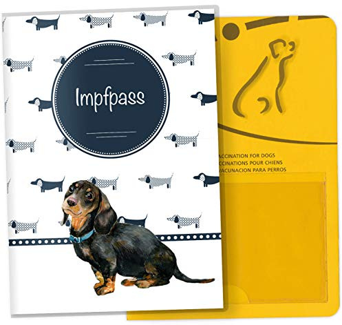 Impfpass Hülle Taksa Tierausweis Schutzhülle schöne Geschenkidee (Dackel, Impfpasshülle ohne Personalisierung)