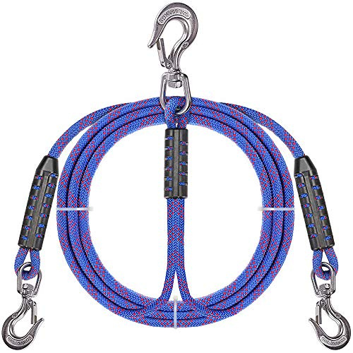 24 ft Heavy Duty Boat Tow Harness, Boat Tow Ropes, Easy Connection w/ 3 Stainless Steel Larger Hooks, SELEWARE