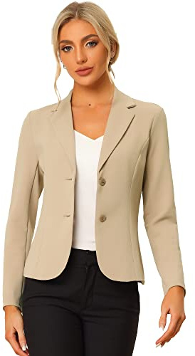 Allegra K Cappotto Di Pisello Cappotto di pisello Donna | Completamente foderato, cappotto da lavoro, trench corto