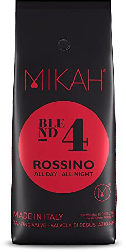 Caffè Mikah - Caffè in Grani - Caffè Filtro - Americano - Confezione da 1 Kg (N.4 - ROSSINO)