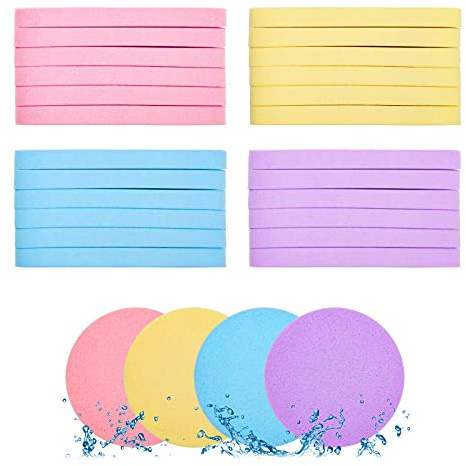120Pcs Facial Compressed Facial Sponges for Women, Coldairsoap PVA Professional Makeup Sponge Female Removal Pads Compress Exfoliating Face Cleansing Rounds Wash Pad as Valentine's Day Gift