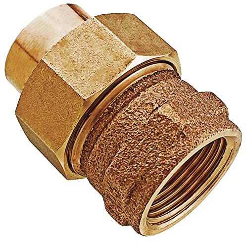 MegaHaustechnik Übergang Verschraubung konisch metallisch dichtend 15 x 1/2“IG Lötfitting aus Messing für Rohr-AußenØ 15mm zum Löten, mit 1/2 Zoll Innengewinde, Trinkwasser geeignet, Nr.4340G