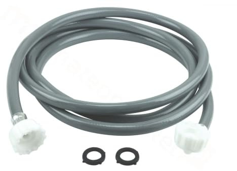 Zulaufschlauch Waschmaschinenschlauch Spülmaschine Wasserschlauch Grau Waschmaschine Geschirrspüler inkl. Dichtung (2,5m)