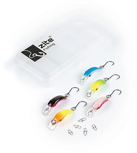 Zite Fishing Forellen-Wobbler Set - Angelköder Langsam Sinkend 3,9cm 1,5g - Kunstköder-Alternative Forellen-Angeln zu Spoons Forellen-Blinkern