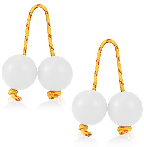 2 Paia di Kashaka Strumento, Kashaka Shaker Instrument Africano Aslatuas Rhythmic Ball Classico Percussioni Manuali per Bambini Adulti Matrimoni Feste Lezioni Musicali (Bianco)