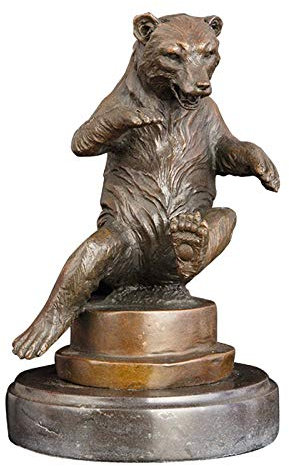 Ornamente Statuen Skulpturen Outdoor-Statuen Bronze Naughty Bear Skulpturen Statue Tierfigur Art Home Decor