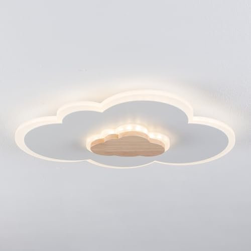YISSALE Wolke Deckenleuchte Schlafzimmer Kinderzimmerlampe Kinderlampe mit Fernbedienung 3000K-6500K 3-Farben Dimmen