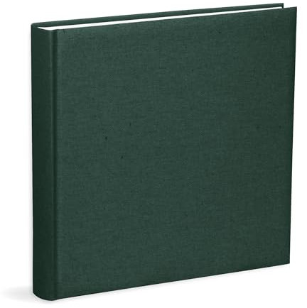 Mareli Album Fotografico 31X31 Copertina in tessuto di Cotone Verde, 80 pagine con velina
