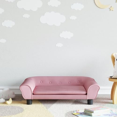 Mengtu Kindersofa Kindercouch Msinisofa Kindersessel Kindersofa Sofa Wohnzimmermöbel Sessel Sitzmöbel Kinder Sofa Kindermöbel Rosa 70x45x26 cm Samt