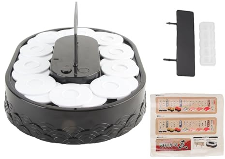 Zoeyilan Rotary Sushi Machine Automatic Rotating Table Display Stand Swing Tray Turntable for Sushi Dessert Cupcake (ABS)