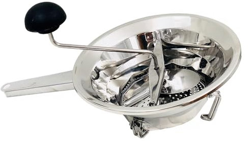 MA MAISON Passaverdure Manuale in Acciaio Inox 20hx30 cm - Schiaccia Patate, Passate, Purè, Verdure, Frutta e Salse - Passatutto Professionale con Filtro in Acciaio