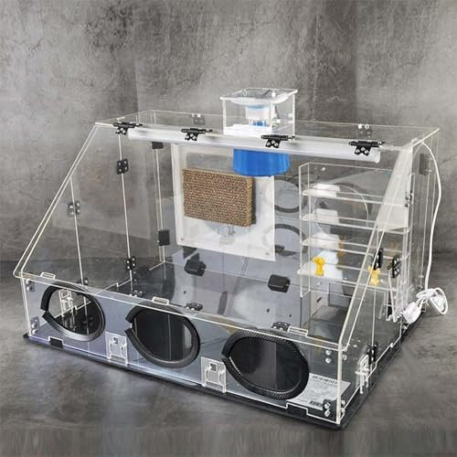 LIULIQ Cabine D'aérographie Portable, Cabine D'aérographie De Table 40W, Kit D'aérographie avec Lumières LED, Ventilateur Puissant Réglable À Trois Niveaux Et Tuyau Réglable pour Maquette De Peinture