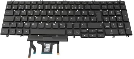 Dell WPN3H Original Tastatur DE (deutsch) schwarz | mit Backlight und Mouse-Stick für Precision 15 (3541), Latitude 15 (5510), (5511)