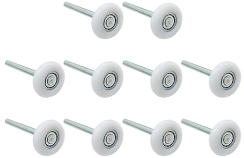 Lot de 10 rouleaux de rechange pour porte de garage en nylon robuste pour des opérations silencieuses et fluides