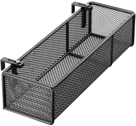 SiaBiced Metall-Hängekorb, 27x15x9cm, Schwarz, Hängeregal für Etagenbetten, Nachttisch, Schlafsaal, Organisator für Bücher, Zeitschriften, Sonnenbrillen, Mobiltelefone