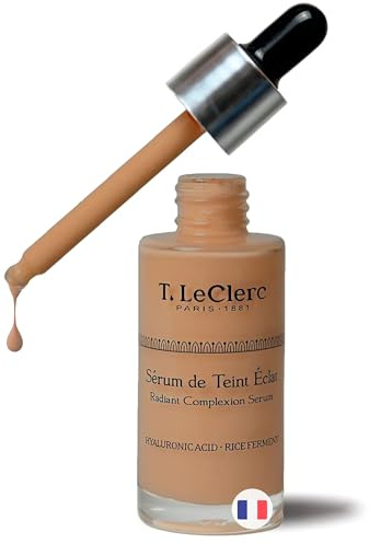 T. LeClerc – Skin Tint Serum Foundation 30 ml – 11 Pécan – Getöntes Serum fürs Gesicht mit Second Skin Effect & Hyaluronsäure, Leichtes Make-up für strahlenden Teint