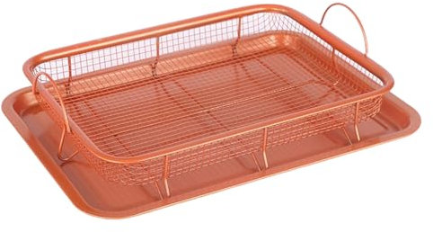 Cesta de asado de aire para horno de aire de acero inoxidable, accesorios para freidora, horno, bandeja de tocino, tocino, asador para horno