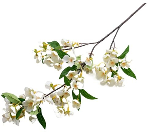 Echte Begonienpflanze, lebensechte künstliche Blumen für den Außenbereich, große künstliche Hochzeitsdekoration, 73 cm, künstliche Begonie, Tischdekoration (weiß)