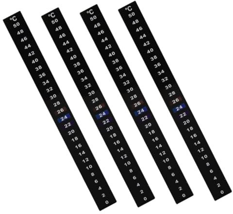 Gatuida 4pcs Mason Jar Fermenting Adhesive Temperature Strips for Home Brewing and Sourdough Baking Realtime Temperature Monitoring Stickers for Aquarium and Food Fermentation Easy to Use