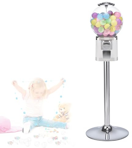 Gumball Machine, Lockable Candy Dispenser for Toys and Treats, Classic Bubble Capsule Toy Dispenser, Ideal for Bouncy Balls and Candy
