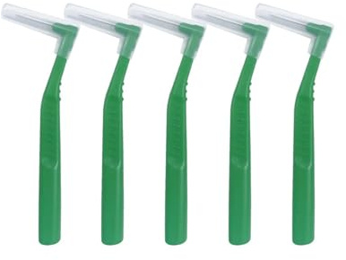 5 x L-formad interdentalborste, mini tandborste, hållare för reserengöring, för tandrengöring (0,8 mm)