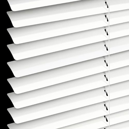 Bianco Finestra Veneziana in Alluminio, Oscurante in Alluminio, Protezione dalla luce e ai Raggi Solari, Per privacy, Kit di Montaggio Incluso, Personalizzabile (70×140cm)