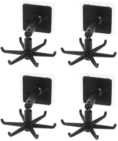 VICASKY Soporte Abs para 360 Giratorio Grados Utensilios en Cocina Montaje Diseño Multi-garra Pared y Paquete de 4 Piezas para Organizar Cucharas y Espátulas