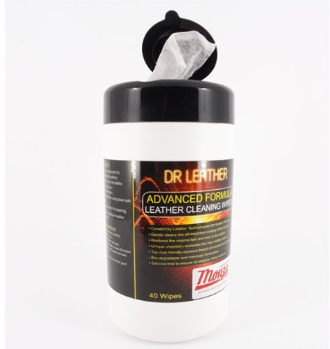 Dr Leather Advanced Cleaner & Conditioner Wipes **40 WIPE TUB**FOR CAR, SOFA, HANDBAG ETC**