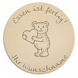 'Sticky Jam Breakfast Board Kids Teddy with Heart desired engraving Persons – Breakfast Board Breakfast Plate Children's Melamine Tableware Children's Cutlery
