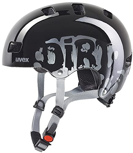 uvex Unisex Jugend Kid 3 Fahrradhelm, Dirtbike Black, 55-58 cm