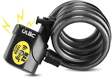 dauerhaft Fahrradschloss mit LED-Licht, Langes Fahrradschloss, selbstaufrollend, Fahrrad-Kabelschlösser, sicherheitsstufe sehr hoch Geschenk