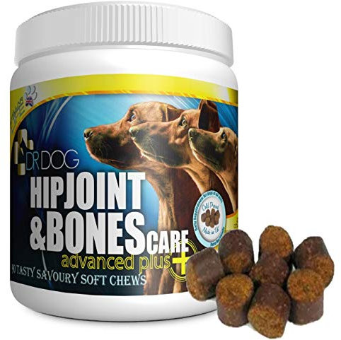 DR DOG Joint Supplement - 90 Cold Pressed Soft Chew Dogs Joint Supplements - Hip & Joint Care for Dogs – Bacon Flavoured Dog Joint Care Chews – Chondroitin - Glucosamine for Dogs –Vet Grade-Made in UK