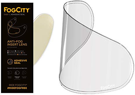 MOTORBIKE HELMETS FOGCITY ANTI-FOG VISOR INSERT Universal Fog Resistant Fits All Non Pinned Open Face And Full Face Visors Helmet