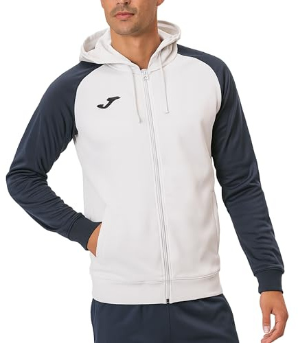 Joma Felpa da Uomo con Cappuccio e Zip, 8XS - 3XL - Morbido e Caldo con Bordi a Costine sui Polsini e Sul Fondo - Academy IV