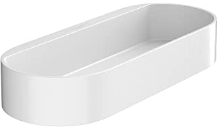 hansgrohe WallStoris - Corbeille de rangement salle de bain, Étagère douche sans percage, Étagère salle de bain, Rangement salle de bain, Profondeur 39mm, Accessoire salle de bain, Blanc mat, 27913700