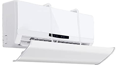 YWZQY Angle Adjustable AC Air Deflector Suitable for Split Conditioners, Helps Cooling/Heating Air Circulation, Anti-Condensation, for Commercial Office Home, 86/126CM (Color : White, Size : 86x20cm)