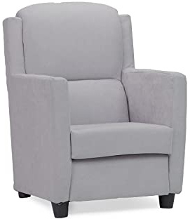 Sillonea Sillón Infantil Petit- sillón orejero para niño Menores de 7 años. Ideal para Sala de Juegos o salón.(Tamaño: 71 x 58 x 63 cm) Tapizado en Tela Antimanchas- Color (Gris)