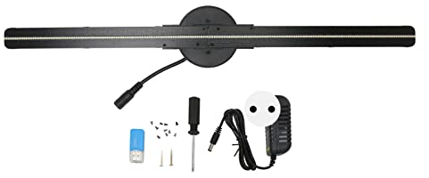 Ventilateur D'hologramme 3D, Affichage Publicitaire de Projecteur D'hologramme 3D 16,5 Pouces, Résolution 2000x224 de Ventilateur D'hologramme 224 Perles Lumineuses LED pour la