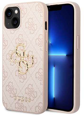 Guess GUHCP15S4GMGPI Hülle für iPhone 15 6.1 Rosa hardcase 4G Big Metal Logo