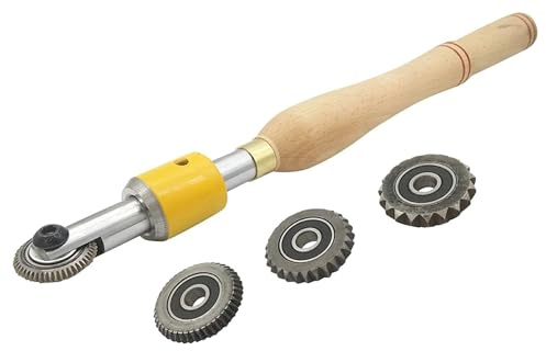 Wood Chisel Tool Set Wood Carving Chisel Set Texture Wood Turning Tool with 4 Replacement Heads Thread Sprail Texturing and Spiralling System Woodworking Tools Premium