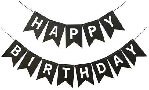 Ruzister Alles Gute zum Geburtstag-Banner-Schild,Happy Birthday“-Wimpelkette, Banner-Girlande für Kinder, Mädchen, Frauen, Geburtstag, Teeparty, Dekorationen