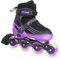 MGYZM Inliner für Kinder, größenverstellbare Inline Skates für Kinder, Erwachsene Mädchen und Jungen Inline Skates, Rollschuhe für drinnen und draußen, Lila (Large)