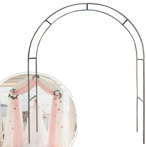 Gartenbogen – Rosenbogen Aus Edelstahl Hochzeitsbogen Rankpflanzen Rankbogen Spalier Breit Robuste Metall Ballon Arbor Seitenbreite: 38 cm(19mm,1.2 * 2.3m(3.9 * 7.5ft))