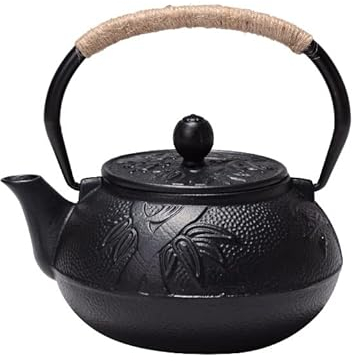 Tetera Marroqui Tetera De 20oz/0.6L, Tetera De Hierro Fundido, Tetera Pequeña De Hierro Fundido, Tetera De Hierro Crudo Sin Recubrimiento, Estilo Japonés Tetera Turca